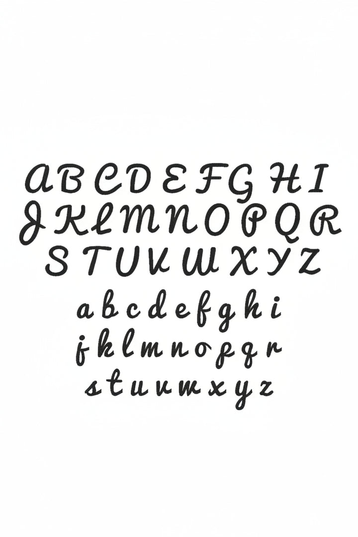 surf script embroidery font 