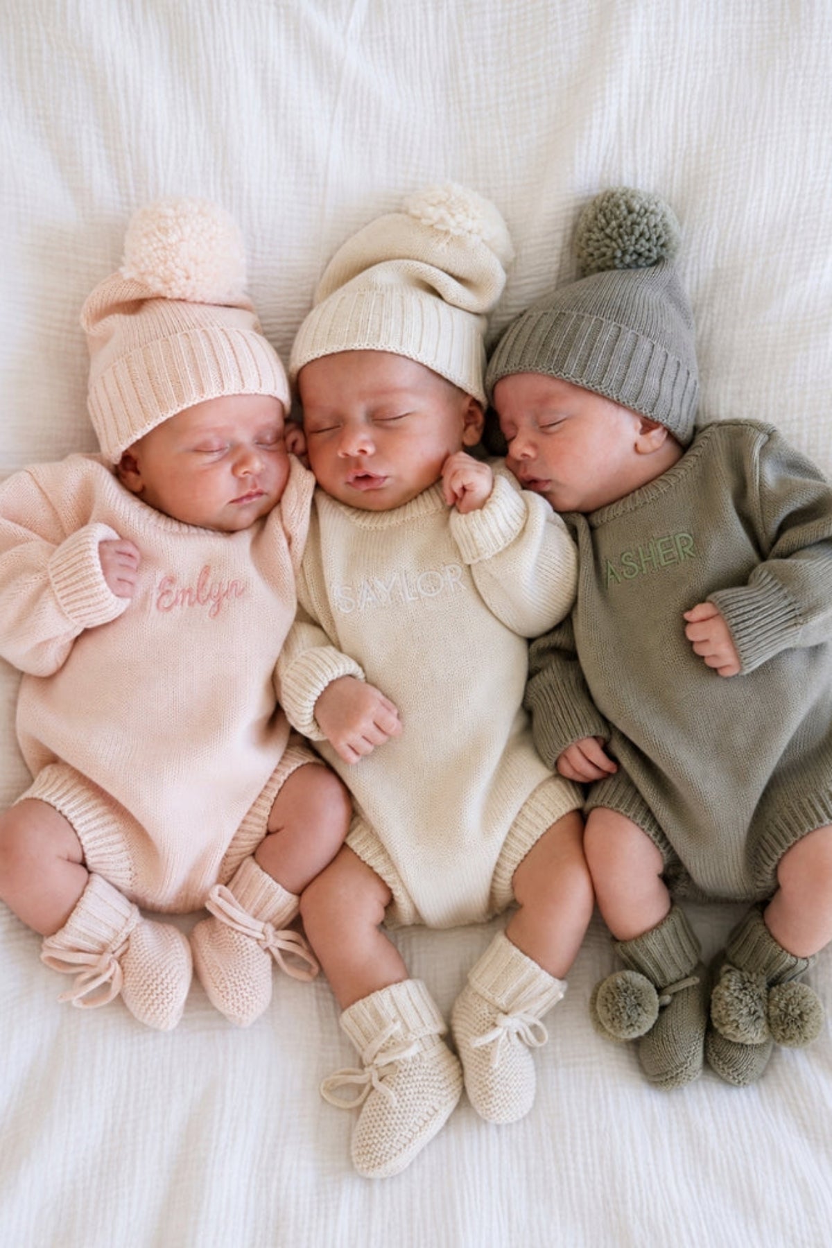 Embroidered Knit Sweater Bubble Romper | Solids
