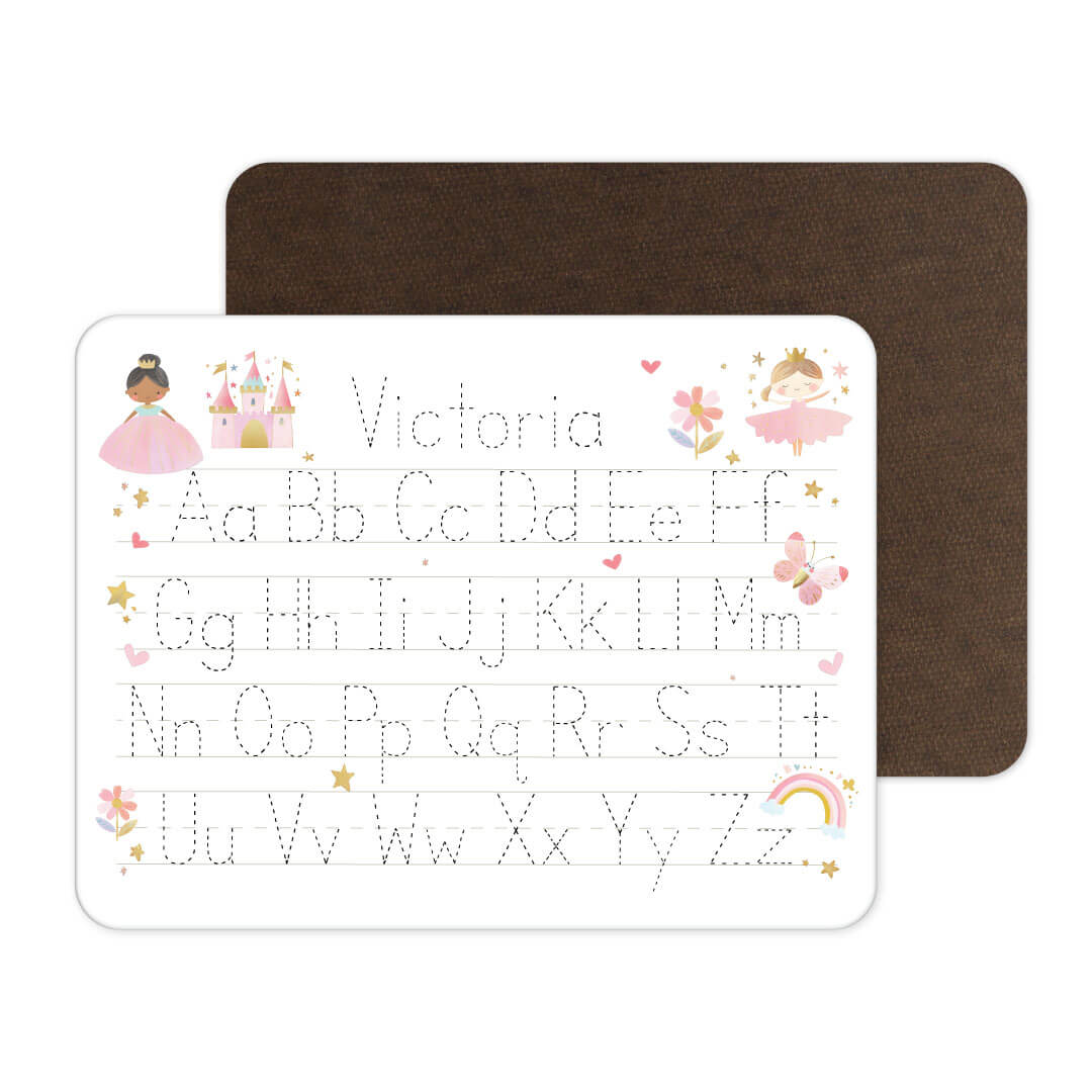 princess themed personalized whiteboard for kids 