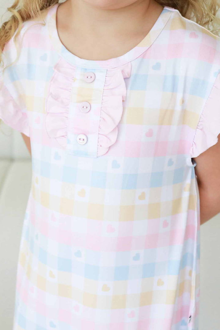 sweet sleep girl's nightgown with hearts 
