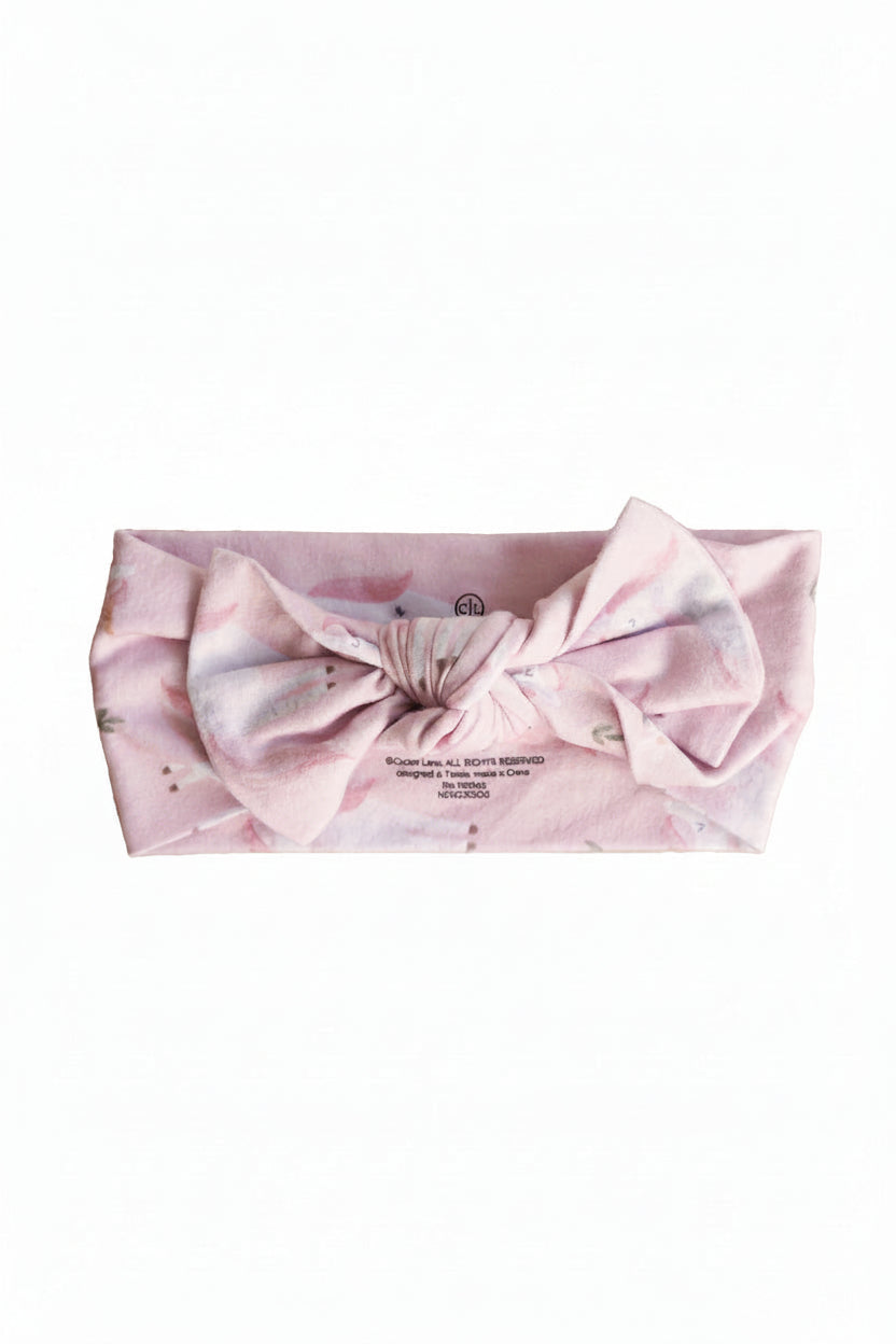 Sweet Unicorn Knit Large Bow Headwrap