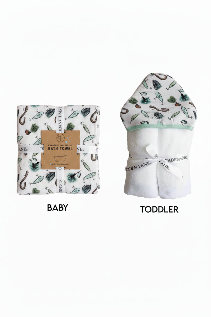 tackle box baby and toddler hooded towel