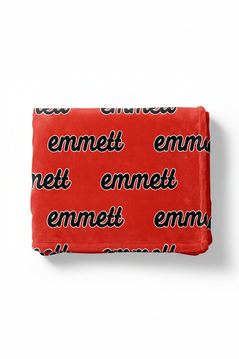 red and black personalized color blanket