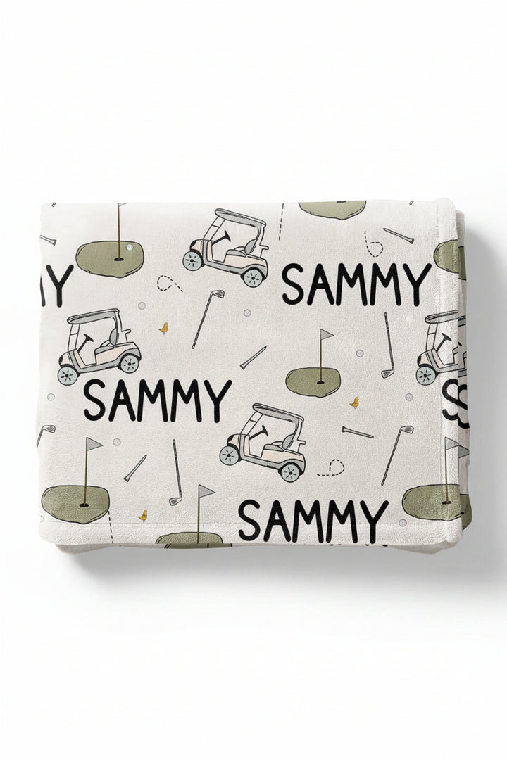 tee time personalized blanket 