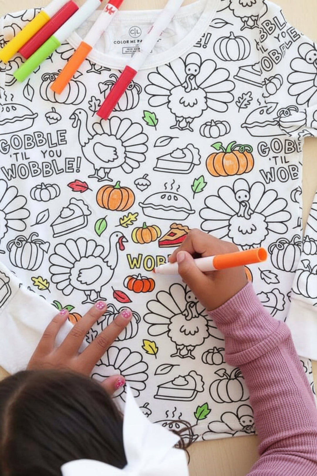 Fall Favorites Two Piece Set Colorable Pajama - thanksgiving theme