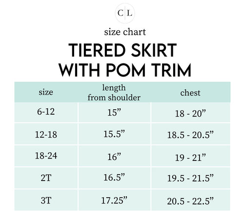 Sizing chart