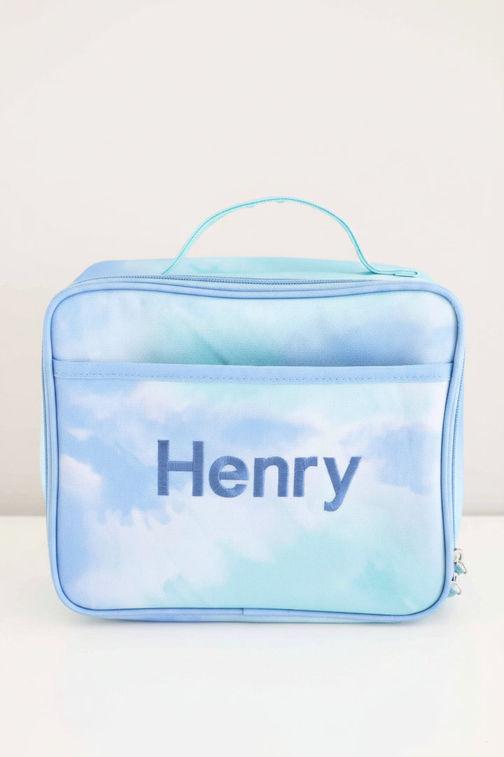 boy's personalized tie dye lunchbox