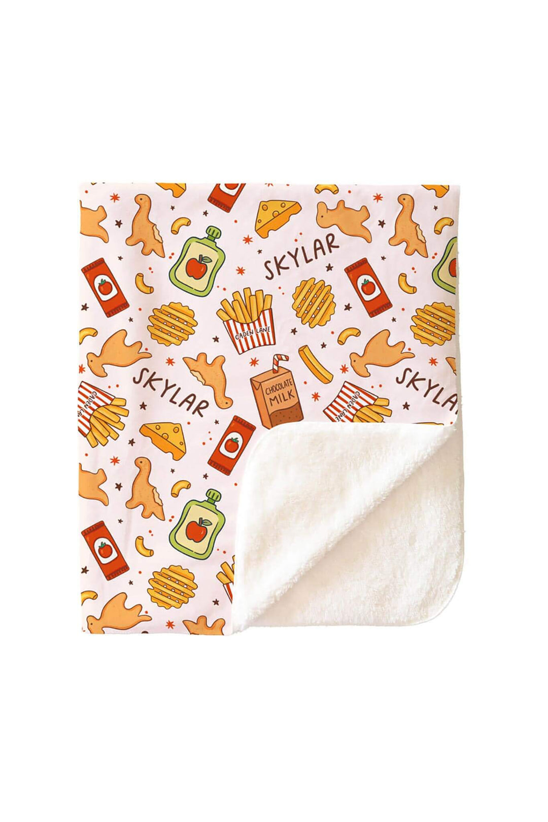 tiny bites sherpa personalized blanket 