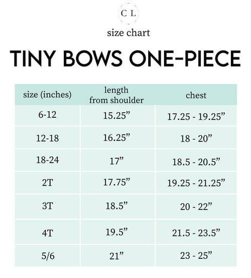 Sizing chart