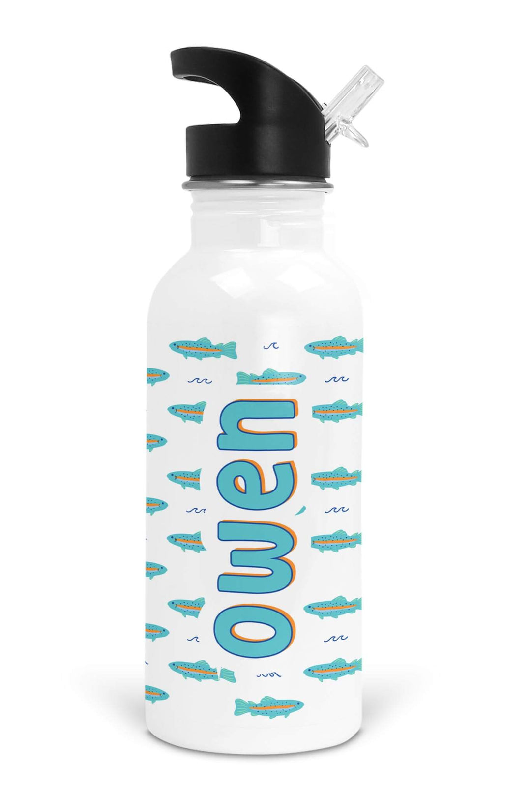 tiny trout personalized water bottle
