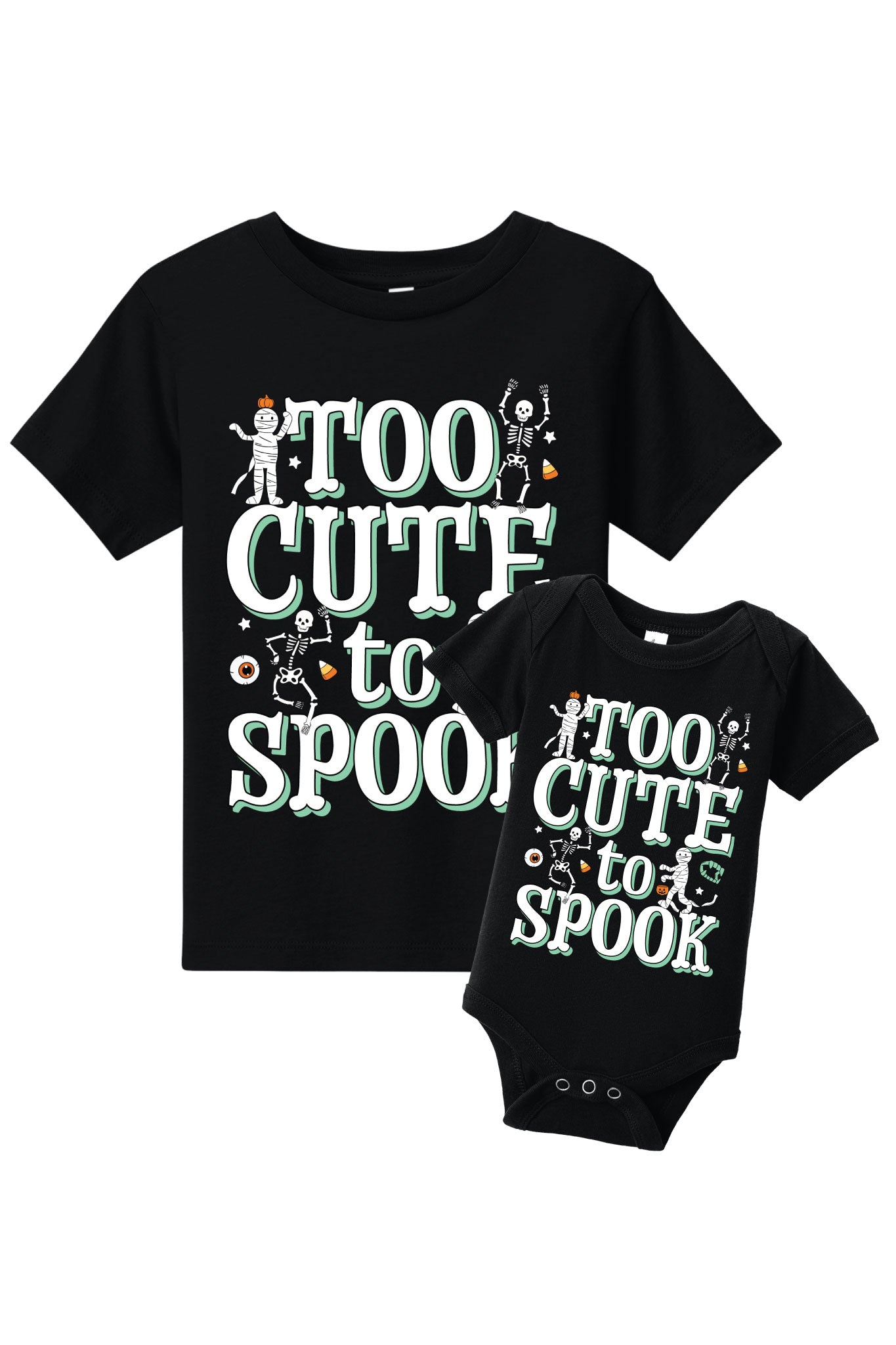 Halloween Graphic Bodysuit & Kids' Tee | Too Cute To Spook