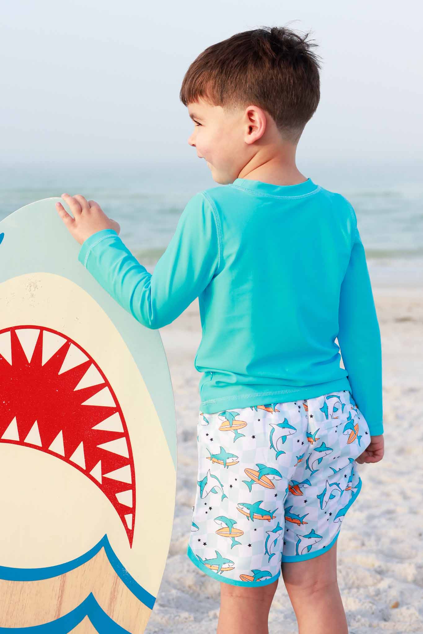 Long Sleeve Rash Guard Shirt | Sharking Blue