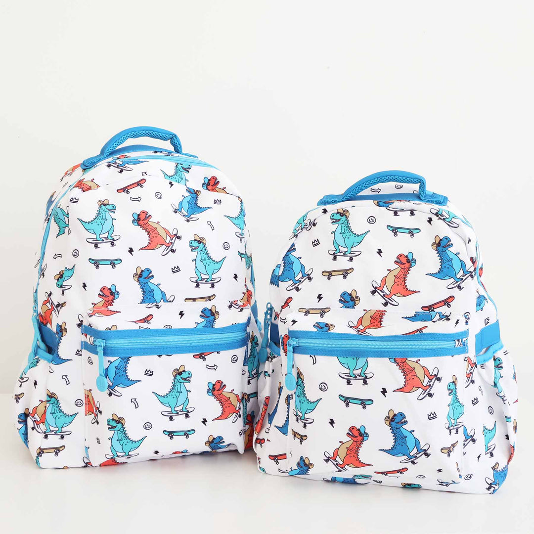 toddler and kid skateboarding dinosaur backpack for boys 