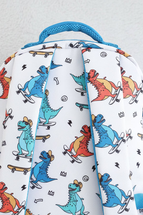 skateboarding dinosaur padded strap backpack