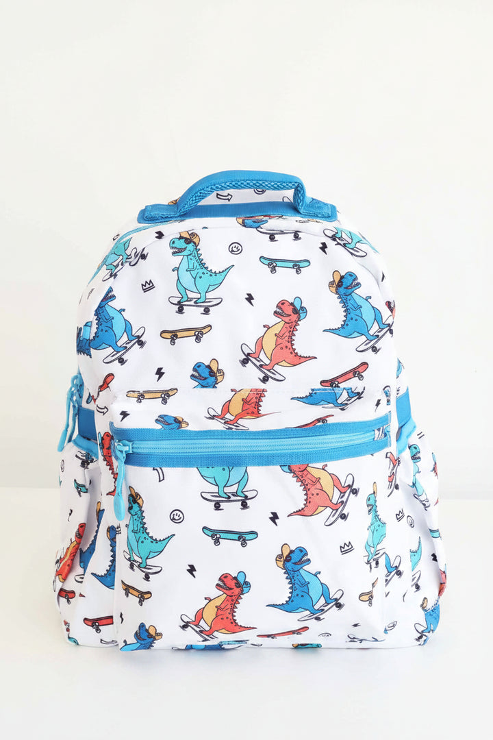 totally trex skateboarding dinosaur elementary school backpack for boys 
