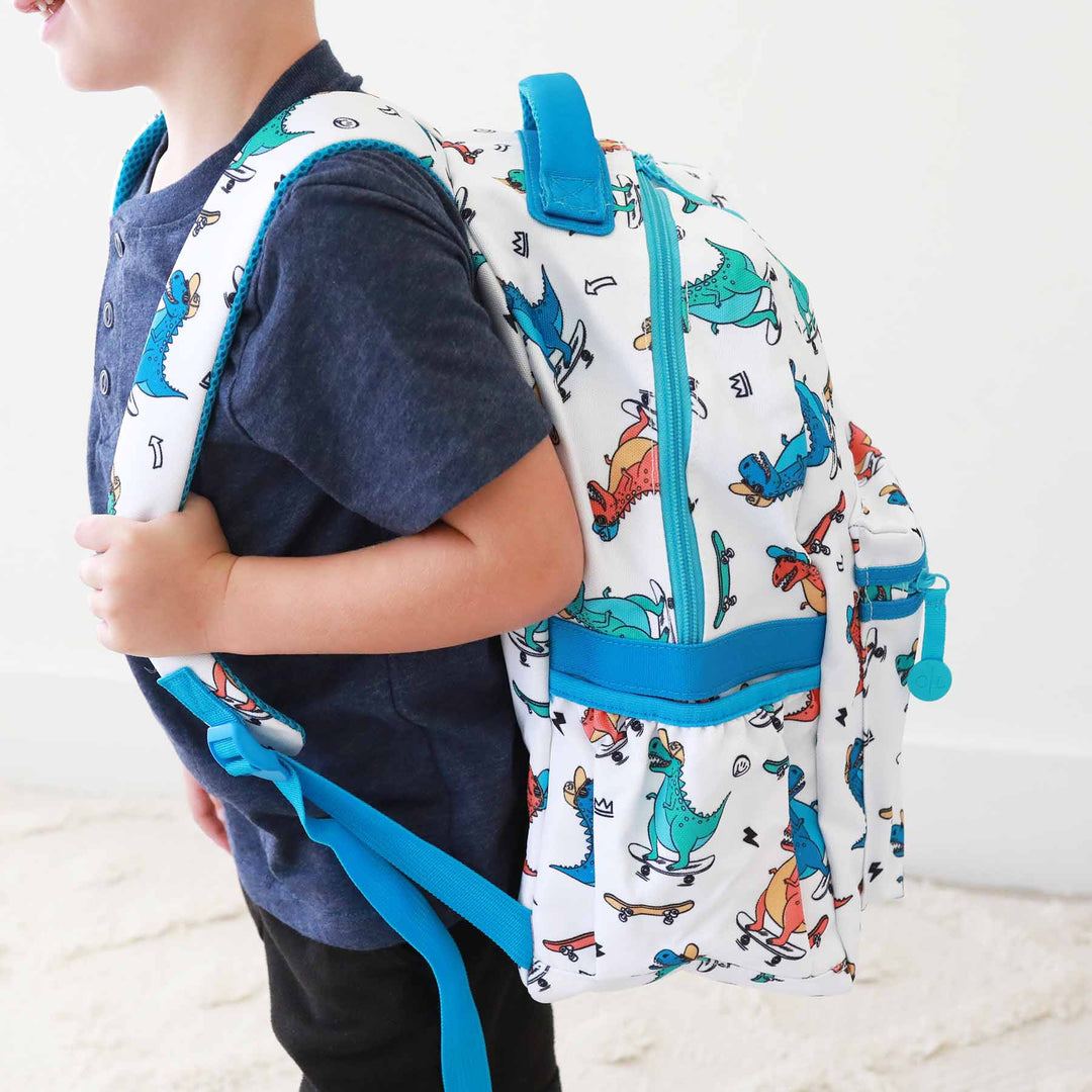 totally t-rex embroidered name backpack for boys 