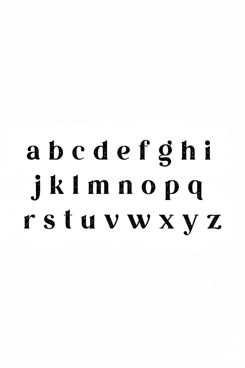 touch all lowercase font 