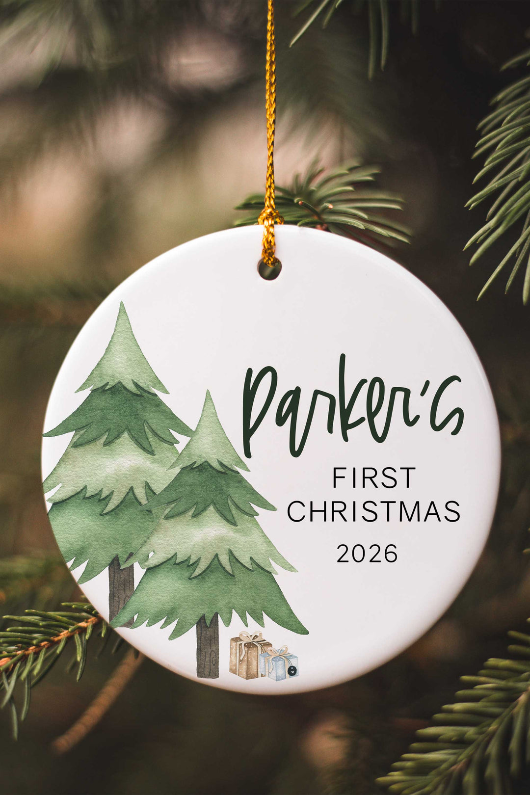 personalized ceramic christmas ornament tree