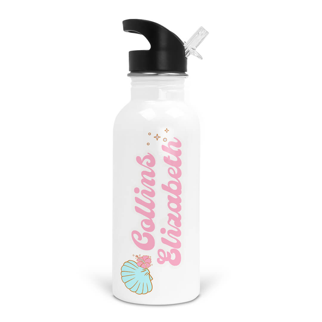 ocean pearl personalized stainless steel water bottle