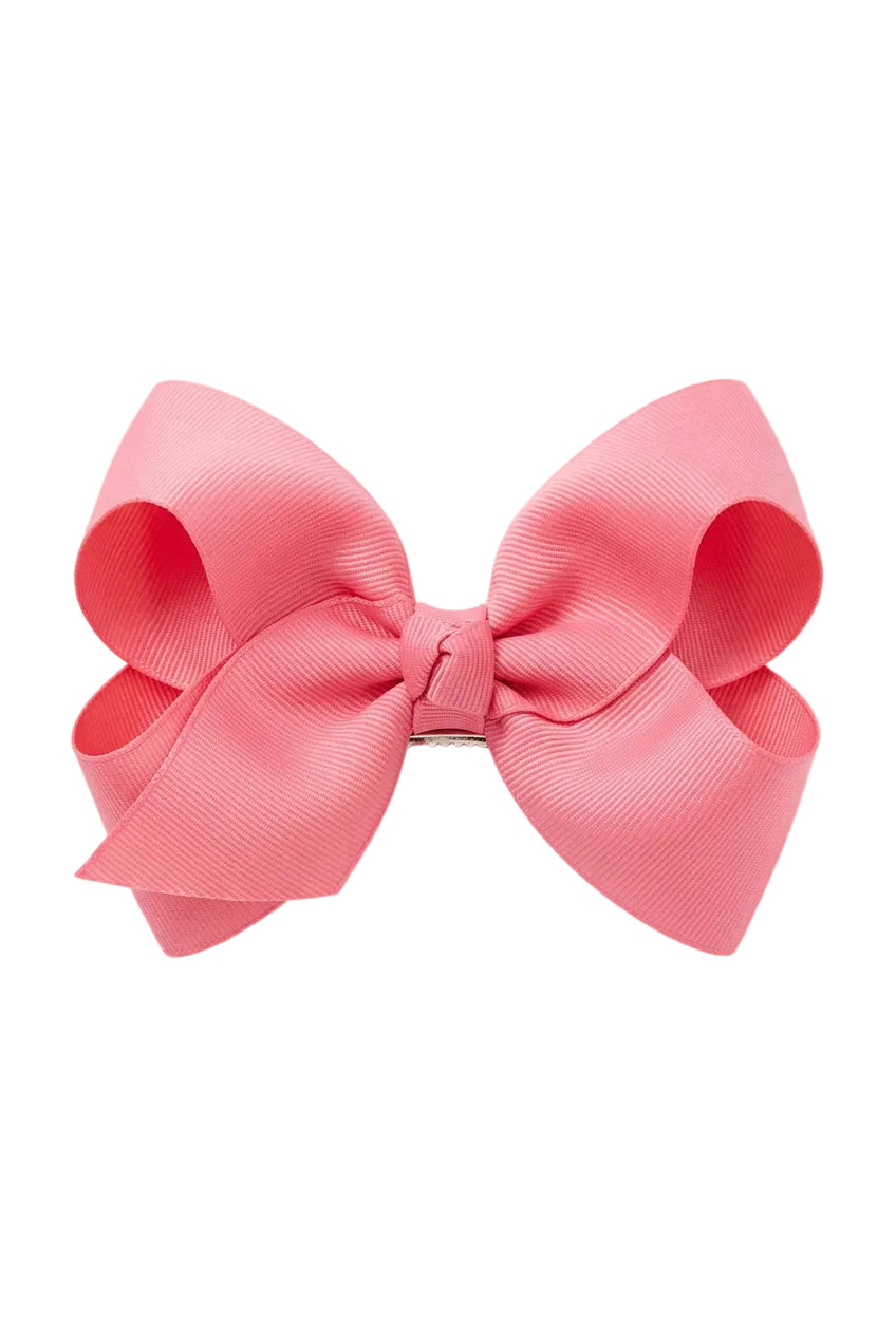 Large Ribbon Bow With Clip | Paradise Pink