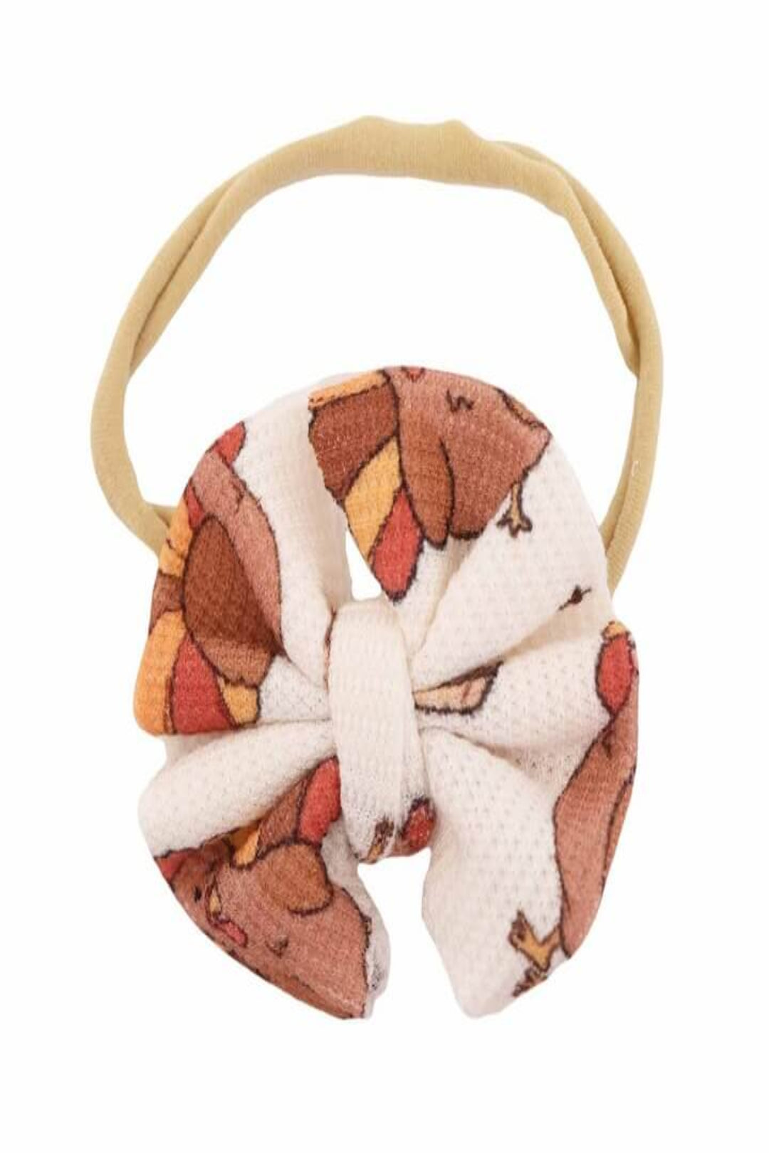 Caden Lane turkey treats knit bow headband 