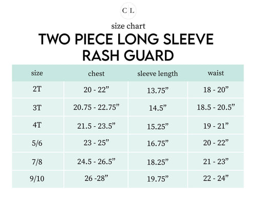 Sizing chart