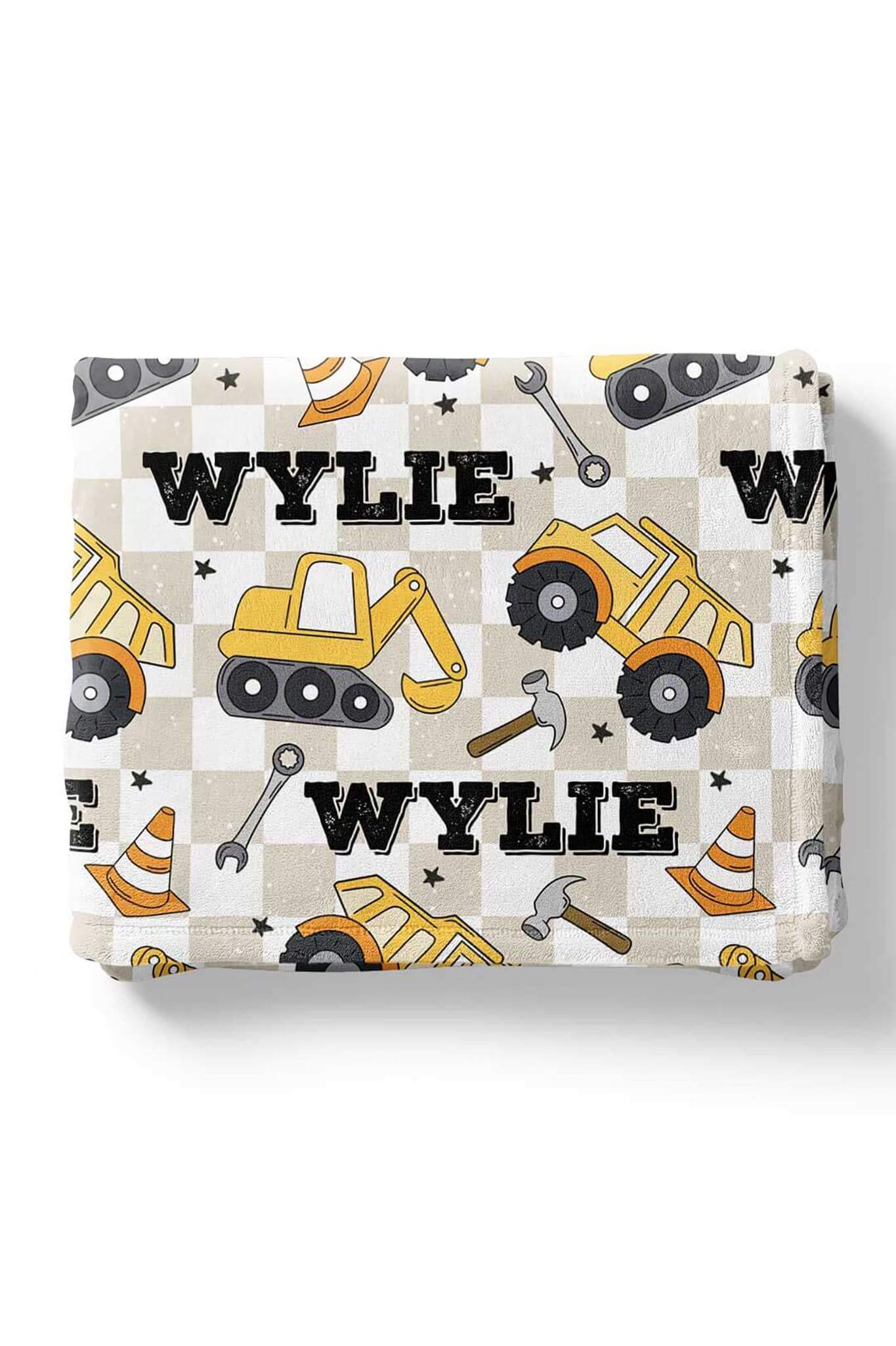 Under Construction Personalized Kids Blanket