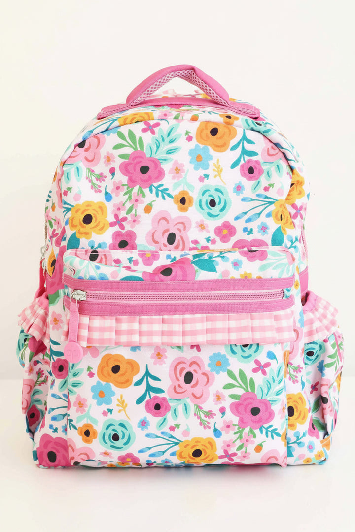 pretty poppies multicolor floral backpack for girls 