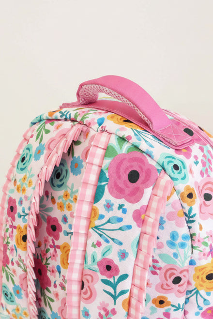 pretty poppies embroidered backpack for girls 