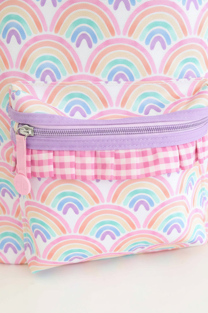 pastel rainbow backpack for girls 