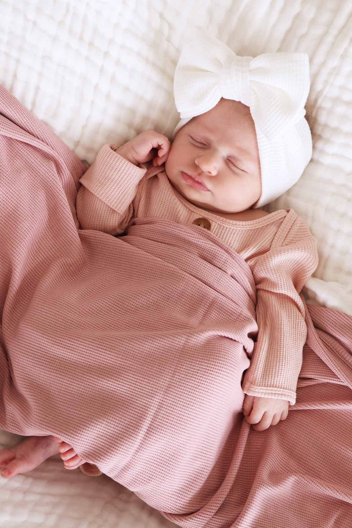 pink rose babies bamboo swaddle