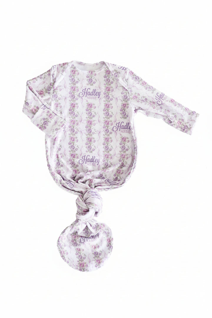 personalized violet vines knot gown 