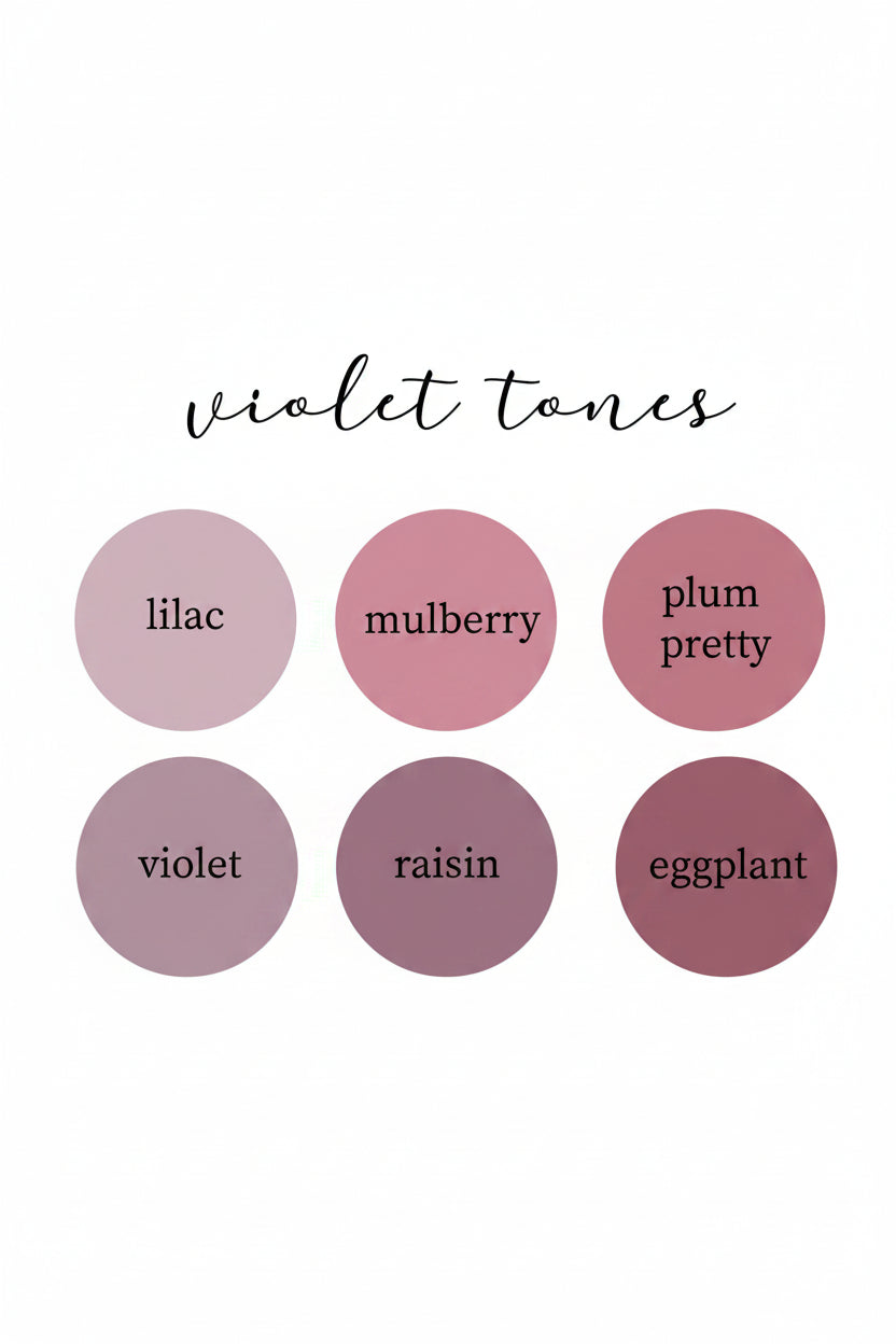 violet tones color swatches 
