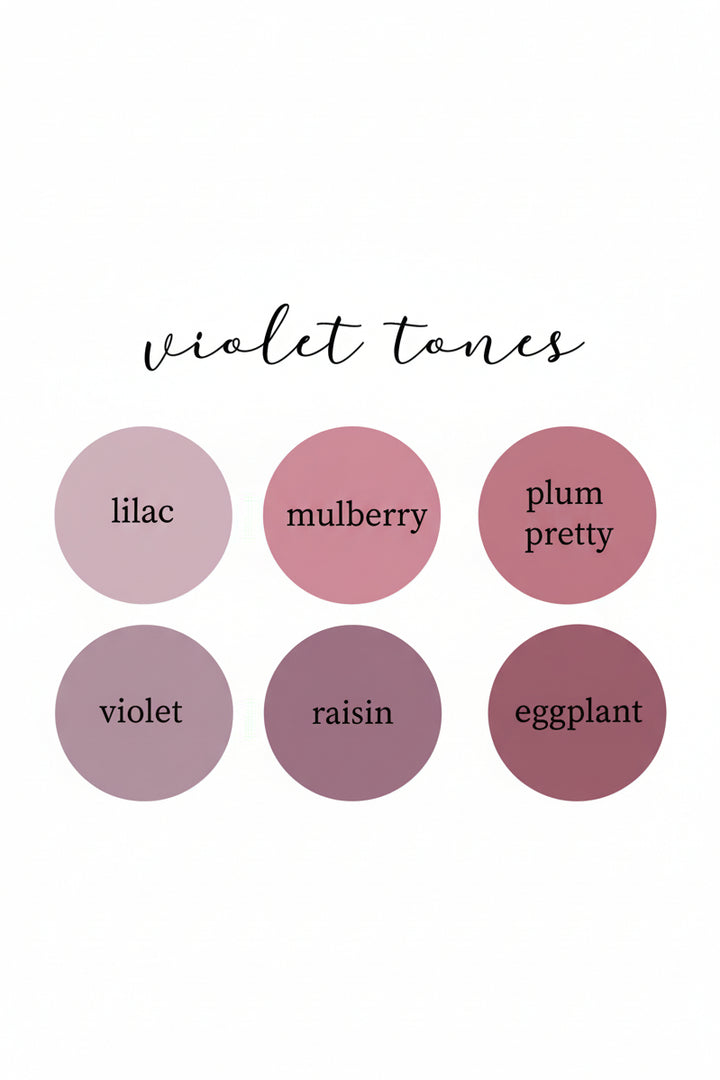 violet tones color swatches 