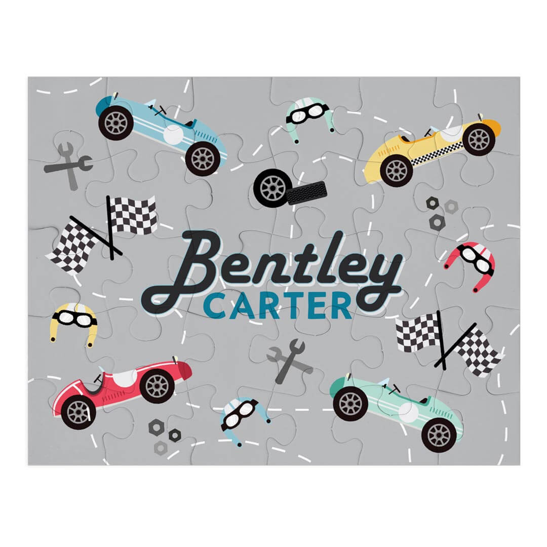 racecar personalized puzzle for kids 