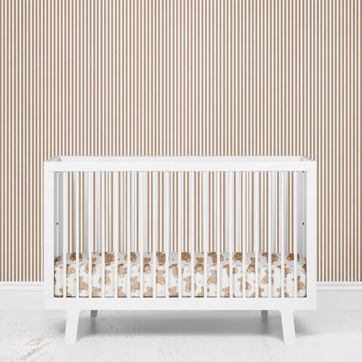 Mocha Stripes Removable Wallpaper