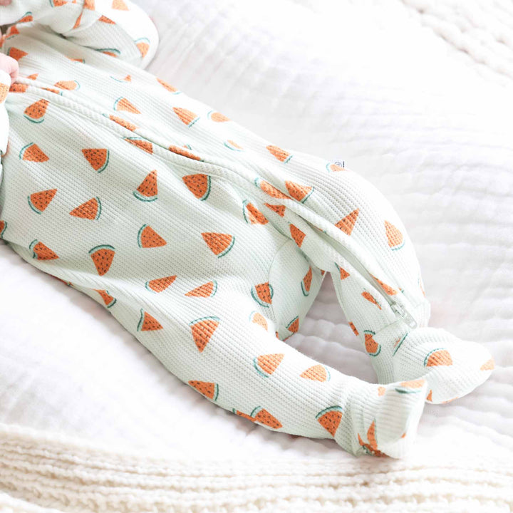 watermelon baby footie pajama 