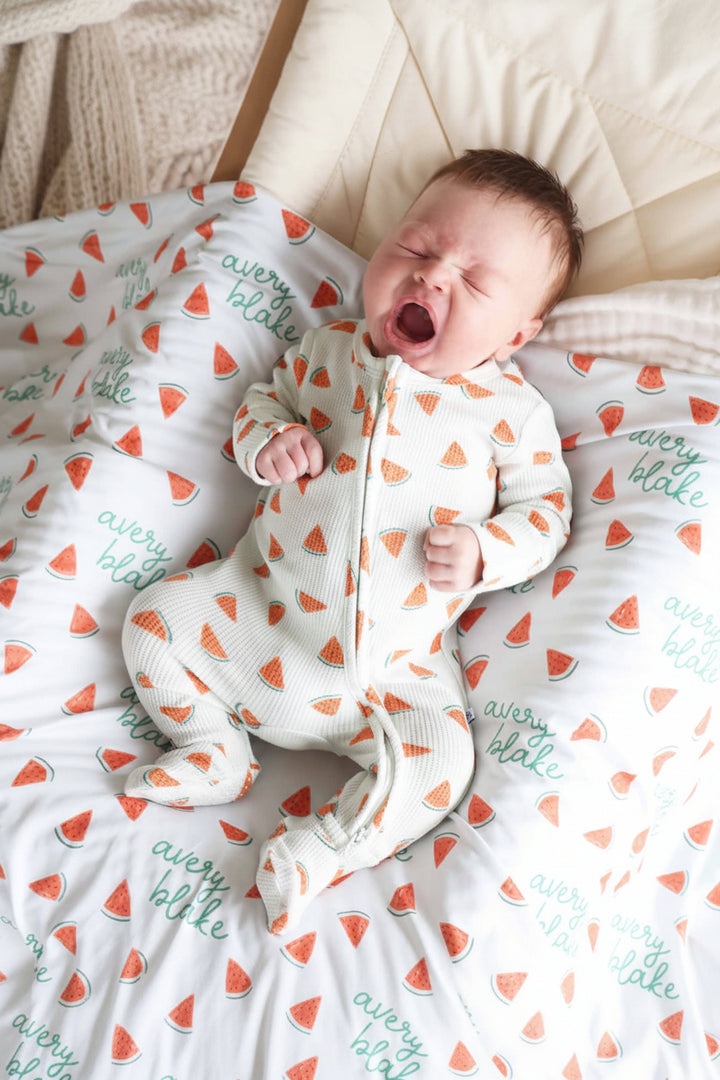 watermelon baby footie pajama 