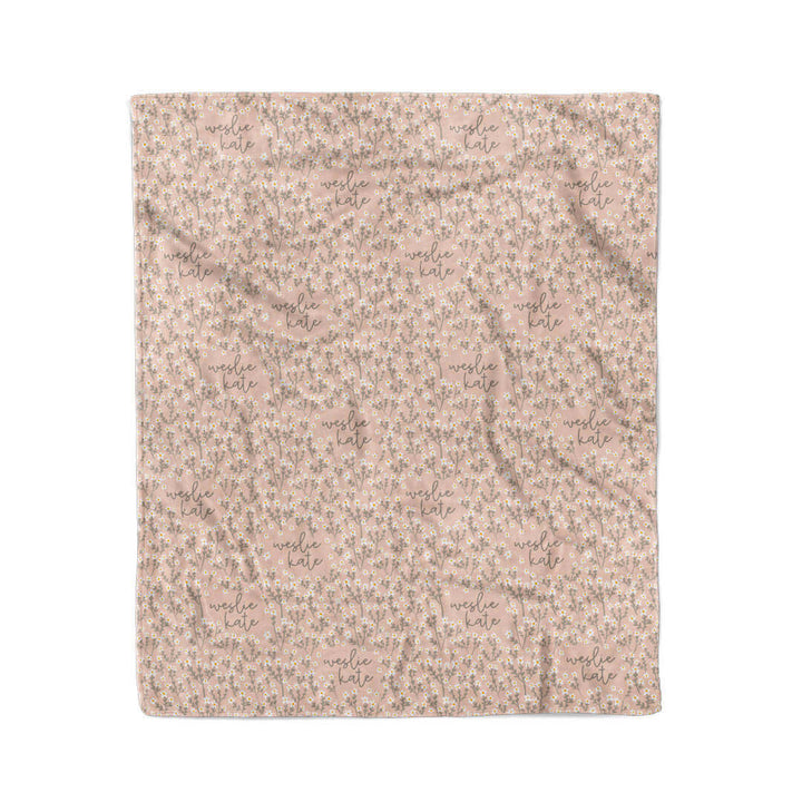 weslie's wildflower personalized toddler blanket 