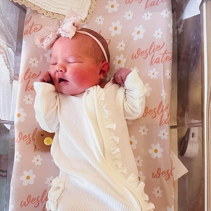darling daisy swaddle personalized