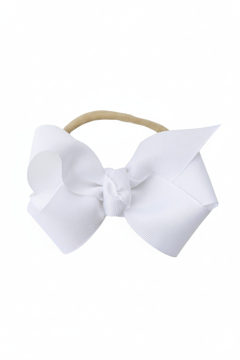 Ribbon Bow Headband | White