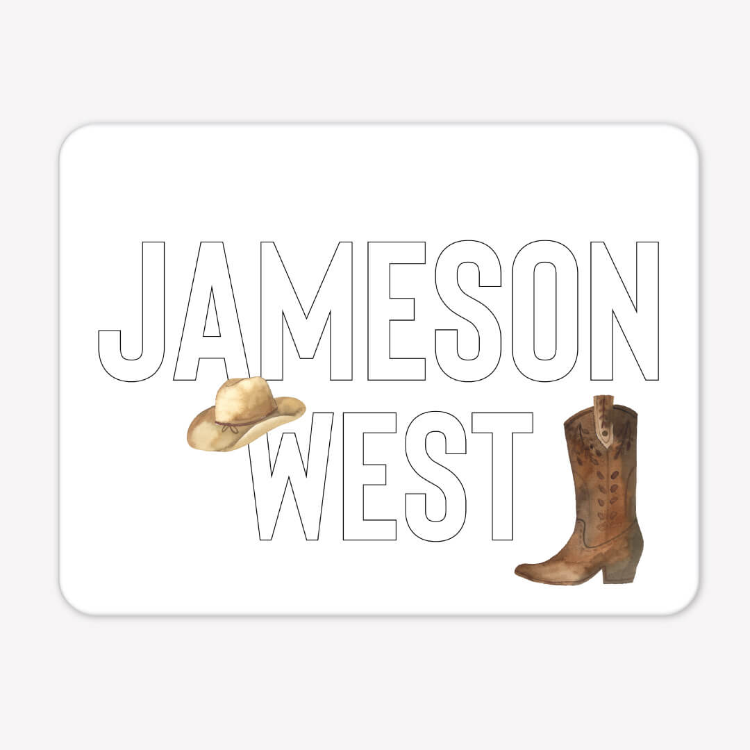 western personalized whiteboard 