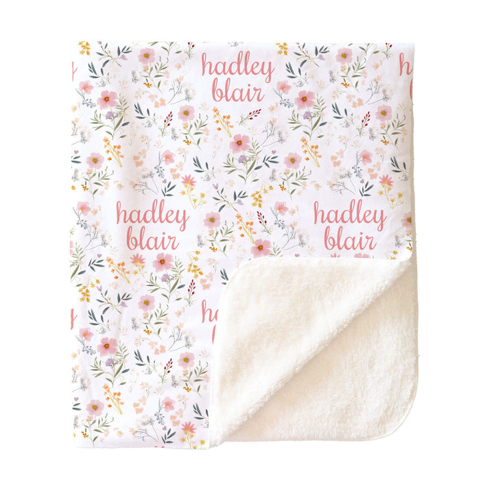 Winnie's Wildflowers Personalized Kids Blanket