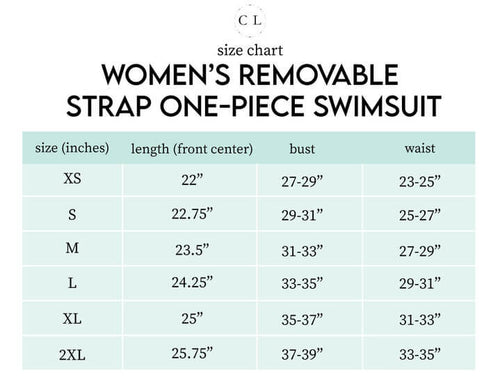 Sizing chart