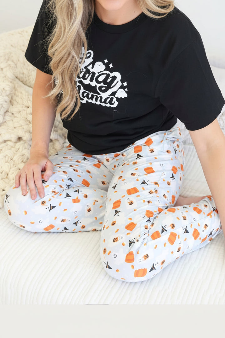women's blue halloween themed joggers