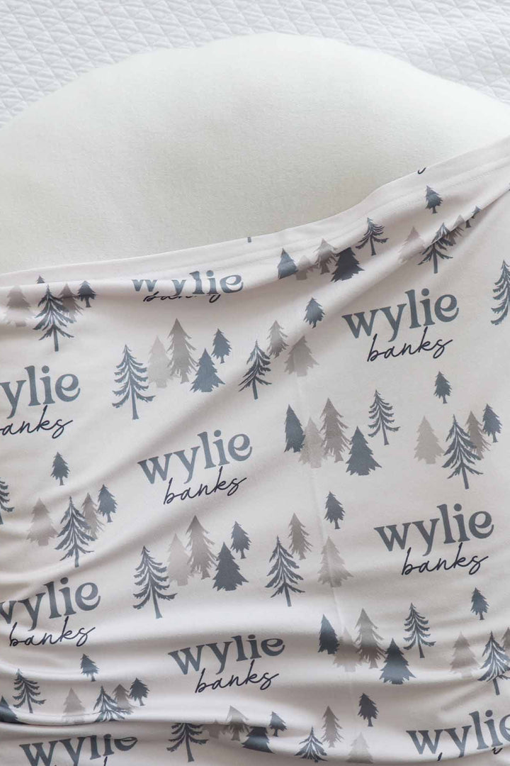 woodland adventure personalized swaddle 