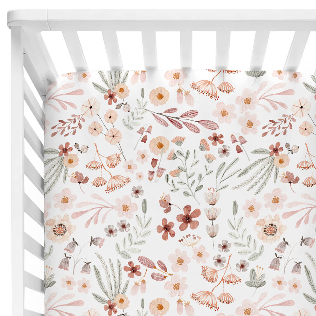 Wren's Wildflower Crib Sheet