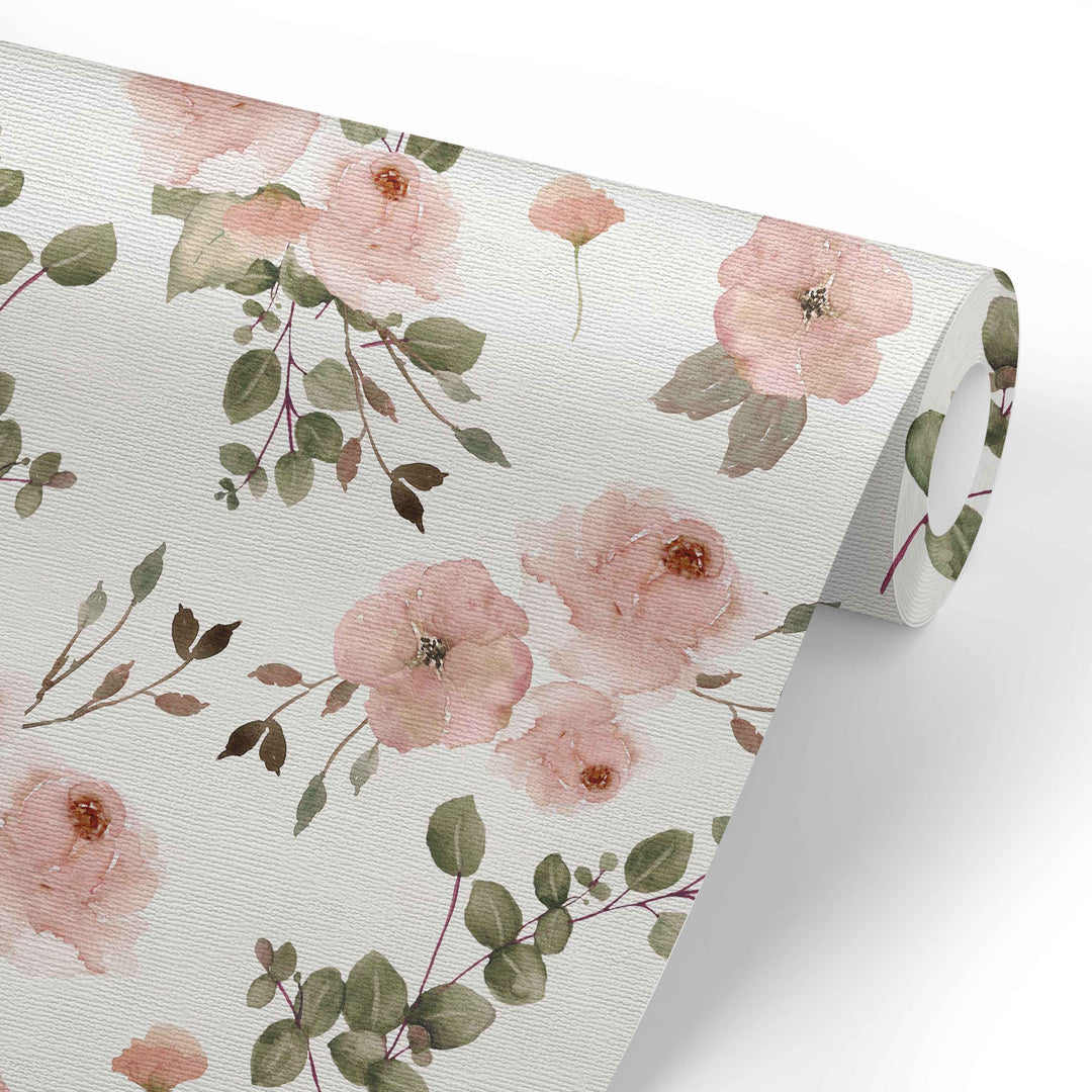 Millie's Dusty Rose Garden Removable Wallpaper