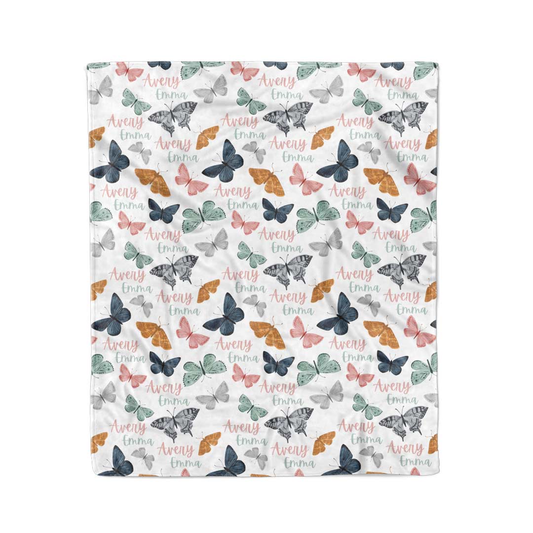 butterfly personalized blanket