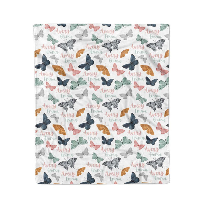 butterfly personalized blanket
